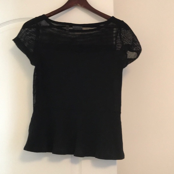 DKNYC black cotton top with mash details size M - Picture 3 of 5